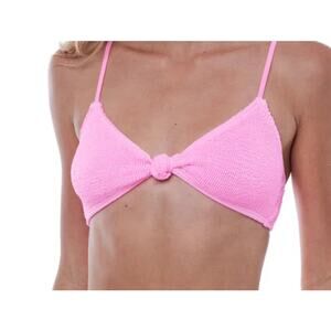 Love & Bikinis Laguna Beach Knot Pink Bikini Top One Size Fits Sm-Large